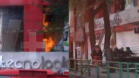 Video Reportan Incendio En La Plaza De La Tecnología En El Centro De