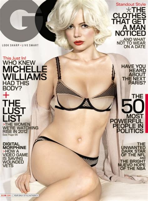 sexy michelle williams is all marilyn monroe d up on the february 2012 issue of gq magazine hot