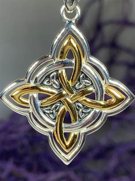 Quaternary Knot Necklace Celtic Jewelry Irish Jewelry Ireland T