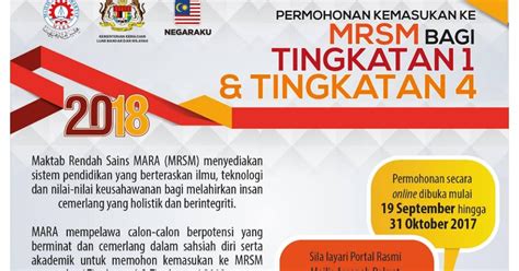 See more of permohonan mrsm 2020 on facebook. Permohonan Kemasukan MRSM Tingkatan 1 Ambilan 2020 Online ...