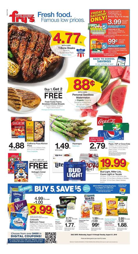 Save with this week fry's food weekly specials, digital coupons and simple truth organic deals. Fry's Weekly Ad Aug 15 - 21, 2018 - WeeklyAds2