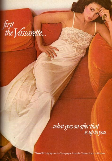 1982 Vassarette Lingerie Andie Macdowell Sexy Brunette Vintage Print Ad