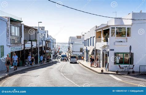 Street View In Puerto Del Carmen Lanzarote Editorial Photo Image Of