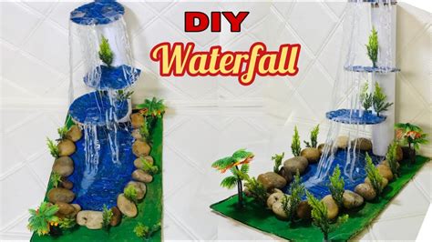 Beautiful Waterfall From Hot Glue Diy Waterfall Showpiece Youtube