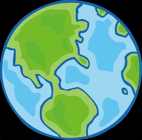Planet Earth Images Cartoon Happy Planet Earth With Mountains Sun And