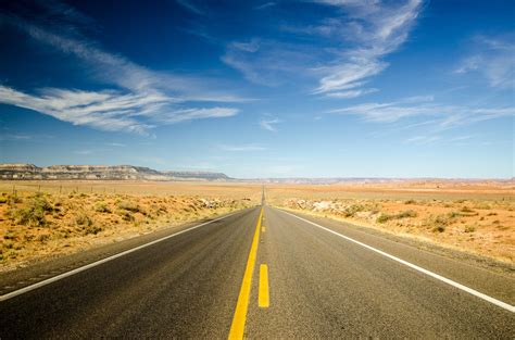 Picture Of Extremely Long Desert Road — Free Stock Photo