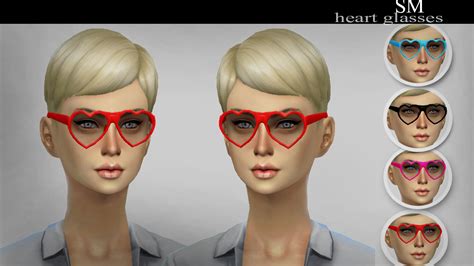 My Sims 4 Blog Heart Glasses By Simaniacos