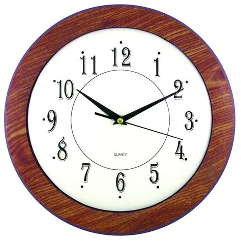 Timekeeper Products 11 34 In Glass And Faux Wood Wall Clock 6415