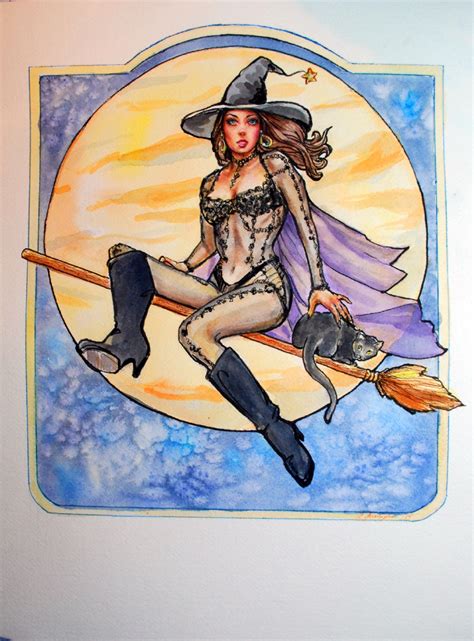 Witch Pin Up In Anne Garavaglias Pin Up Art Comic Art Gallery Room