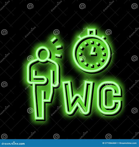 Diarrhea Digestion System Problem Neon Glow Icon Illustration Stock