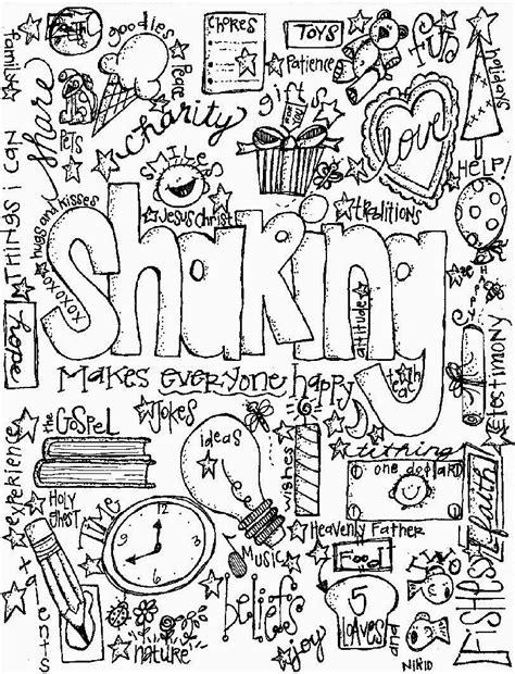 Color, then paste completed coloring page onto poster board. Melonheadz LDS illustrating: Sharing