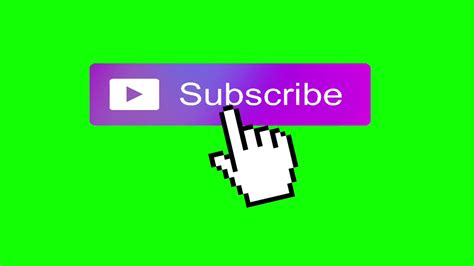 Purple Subscribe Button Green Screen Youtube
