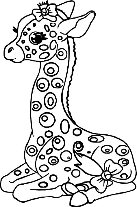 Get Cute Coloring Pages Giraffe Background