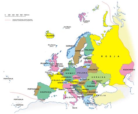 Mapa Konturowa Europy Polityczna Tylko Proszę O Bardzo Wyraźną I