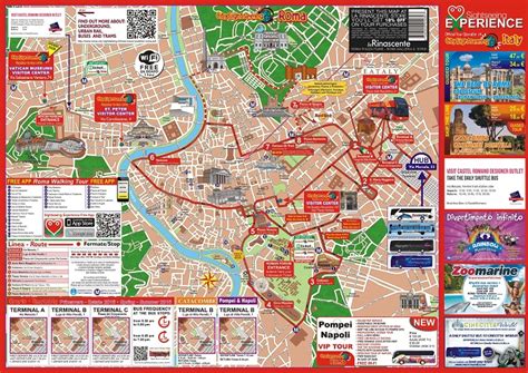 Rome Attractions Map FREE PDF Tourist City Tours Map Rome Rome Attractions Rome