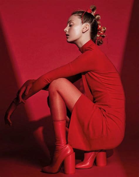 Codie Young Red Fashion Editorial Vogue Taiwan