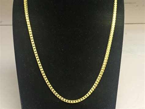 18kt Solid Gold Franco Curb Box Link 20 3 Mm 32 Grams Pendant Chain