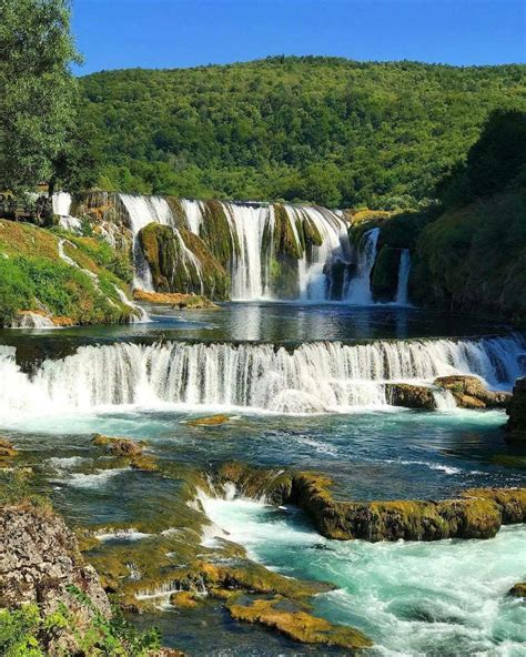 Strbacki Buk Waterfall Found On The Border Between Croatia Bosnia And