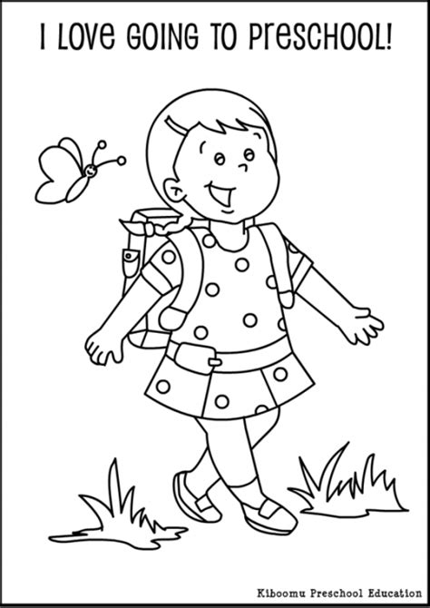 First Day Of School Coloring Pages For Kindergarten Preschool First Day
