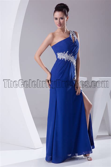 Royal Blue One Shoulder Evening Dresses Formal Gown Thecelebritydresses