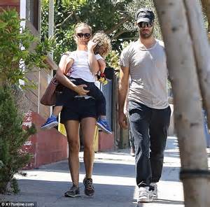Natalie Portman Carries Son Aleph Out With Husband Benjamin Millepied