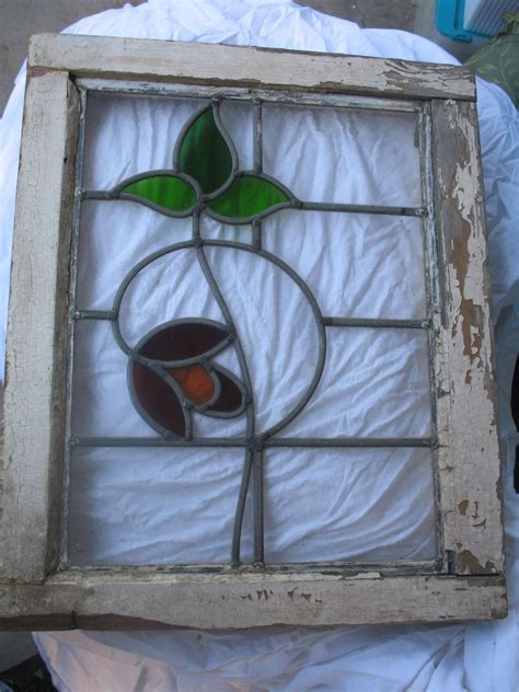 Antique Leaded Stained Glass Window 16 12 X 20s 8000 Stained