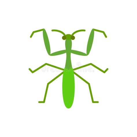 Mantis Insect Cartoon Illustration Stock Vector