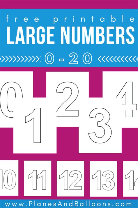 If so, let them have some fun decorating large numbers before any these large printable numbers can be used in so many ways. Free Large Printable Numbers 1-20 PDF | Learning numbers preschool, Large printable numbers ...