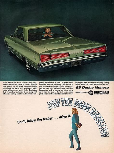 Dodge Monaco Car Ads Car Advertising Automobile Advertising