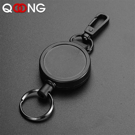2021 Resilience Steel Wire Rope Elastic Keychain Sporty Retractable