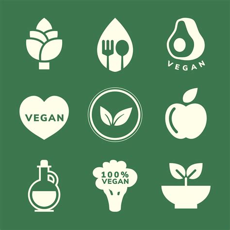 Collection Of Vegan Icon Vectors Download Free Vectors Clipart