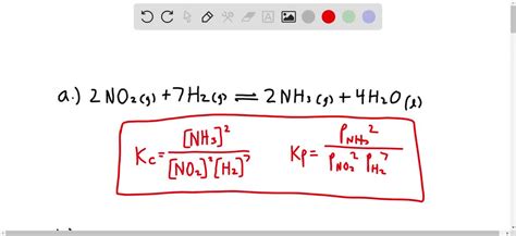 Solvedwrite The Expression Fcr The Equilibrium Constant Kp For The