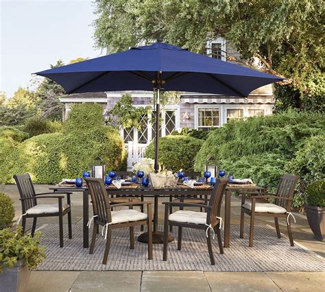 Premium Sunbrella® Rectangular Umbrella Outdoor Umbrellas Pottery Barn