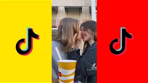 Tiktok Lesbian Couple Hot Kiss Tiktok Lesbian Kiss Youtube