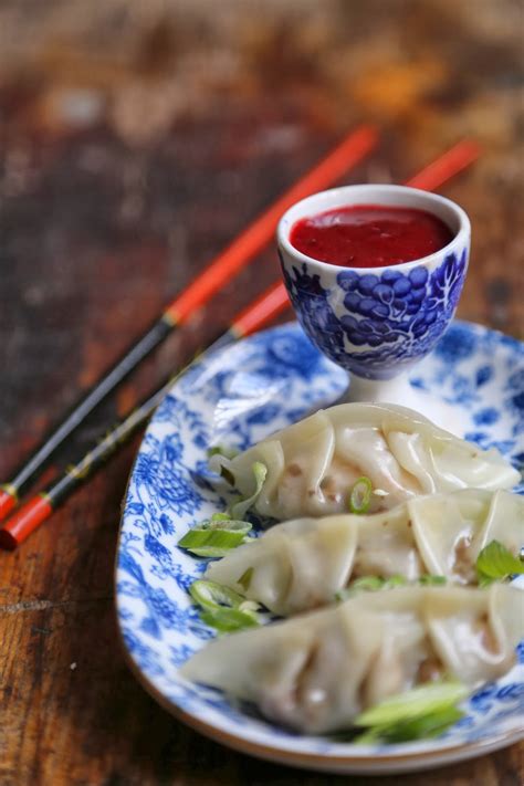 Combine the soy and vinegar in a small bowl and stir well to combine. Recipe: steamed vegetarian gyoza with plum sauce