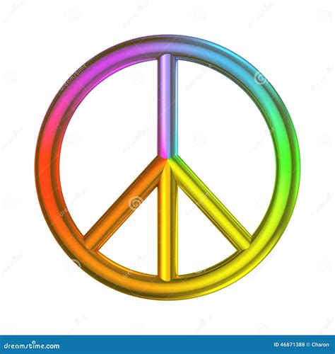 Love Peace Freedom Sign Rainbow Color Stock Illustration Illustration