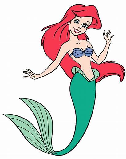 Ariel Disney Clipart Mermaid Clip Waving Disneyclips