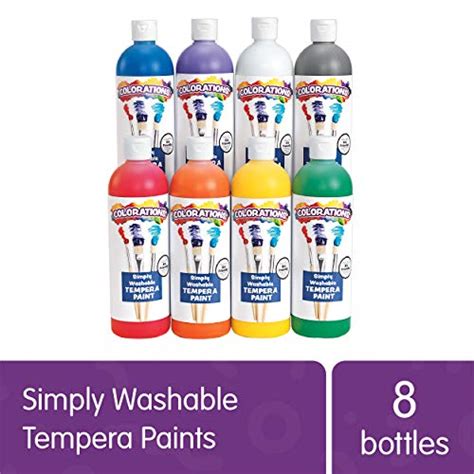 Colorations Swtrpp Simply Washable Tempera Paint Rainbow Plus 8 Pack