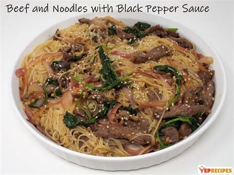 Once the veggies are ready go to, add the chicken and sauce mixture to the pan, and stir until the veggies and chicken are evenly. Chinese style black pepper sauce tossed over noodles with ...