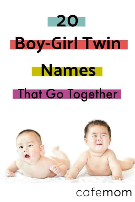 20 Perfectly Paired Baby Names For Boy Girl Twins Twin Names Boy