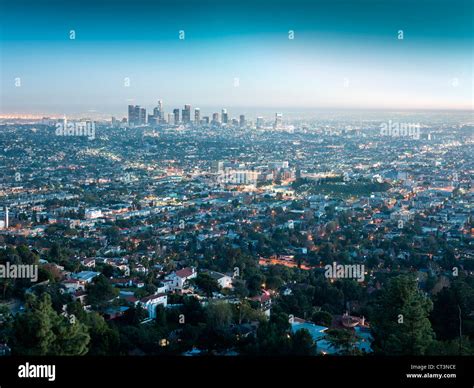 Aerial View Of Los Angeles Stock Photo Alamy