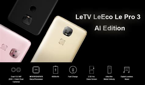 Letv Leeco Le Pro 3 Ai Edition X650 4gb 64gb Smartphone Gold