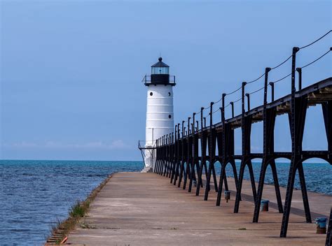 Us Part Of Great Lakes Michigan Manistee North Pierhead Lighthouse