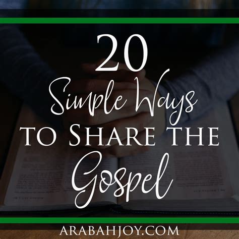It simply needs to be communicated clearly and completely. 20+ Simple Ways to Share the Gospel (personal EV project #2)