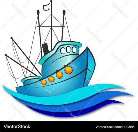Fishing Boat Royalty Free Vector Image Vectorstock