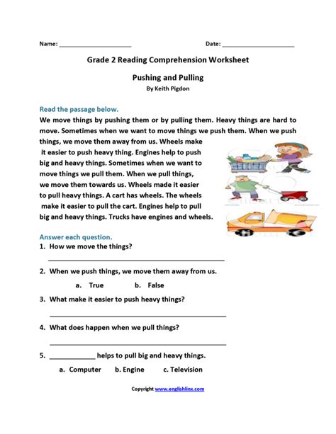 2nd Grade Reading Comprehension Worksheets Pdf For Printable — Db