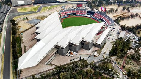 Angular White Roof Covers Mexico City Baseball Stadium By Fgp Atelier