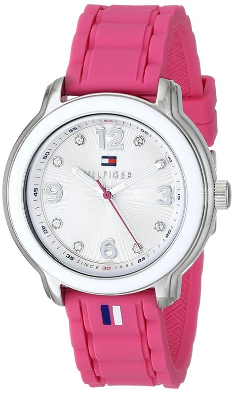 Tommy Hilfiger Womens 1781419 Stainless Steel Watch With Pink Silicone