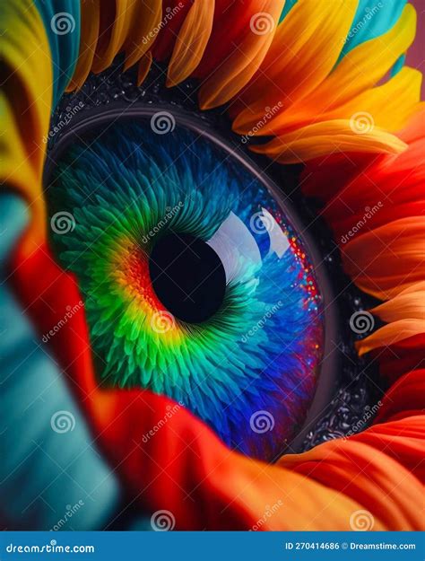 Colour Full Eye Close Up Stock Illustration Illustration Of Flower