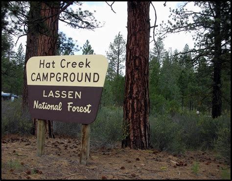 Big pine campground sites are nestled under the tall pines along scenic hat creek. Siskiyou County Camping: Hat Creek Campground